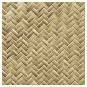 Geometrisch Golden Basketweve Graphic Pattern Stof
