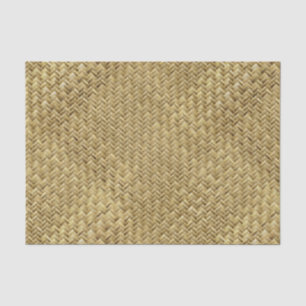 Geometrisch Golden Basketweve Graphic Pattern Tissuepapier