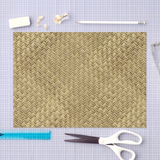 Geometrisch Golden Basketweve Graphic Pattern Tissuepapier (Craft)