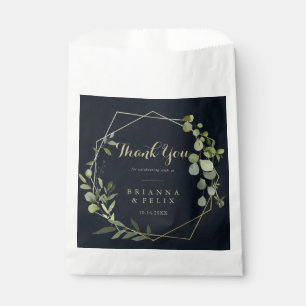 Geometrisch Goud Blauw Groen Dank u Bruiloft Bedankzakje