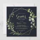 Geometrisch Goud Blauw Groen Geslacht Onthullen Pa Kaart (Voorkant)