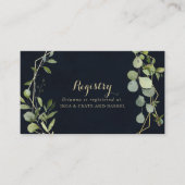 Geometrisch Goud Blauw Groen Huwelijkscadeau Regis Informatiekaartje (Voorkant)