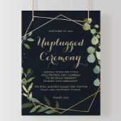 Geometrisch Goud Blauw Groen Unplugged Ceremoniebo Poster