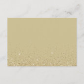 Geometrisch Goud Bruiloft Receptie Enclosure Kaart (Achterkant)