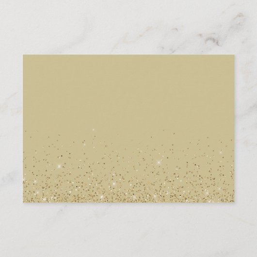 Geometrisch Goud Bruiloft Receptie Enclosure Kaart (Achterkant)