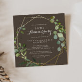 Geometrisch Goud Bruin 50e bruiloft Jubileum Kaart