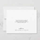 Geometrisch Goud Bruin Groen Eucalyptus Flat Weddi Bedankkaart (Achterkant)