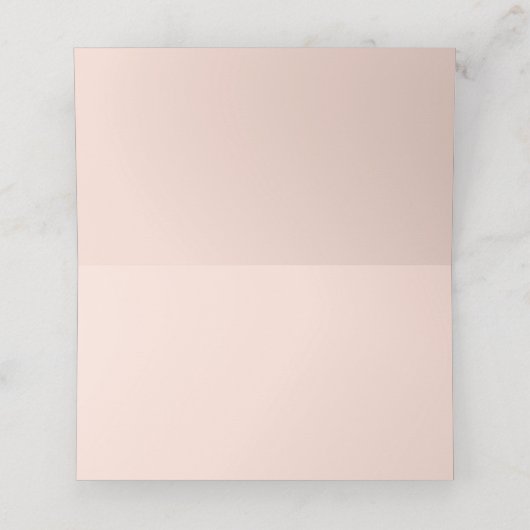 Geometrisch goud en blush bloemenbruiloftskaart plaatskaartje (Binnenkant ongevouwen)