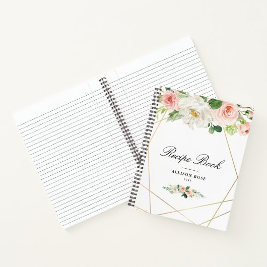 Geometrisch goud- en bruineschermboek notitieboek (Binnen)