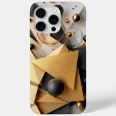 Geometrisch goud en zwart elegantie Case-Mate iPhone case (Achterkant)