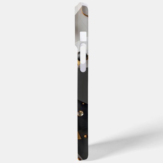 Geometrisch goud en zwart elegantie Case-Mate iPhone case (Achterkant / Links)