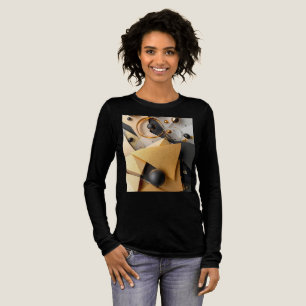 Geometrisch goud en zwart elegantie Tri-Blend shirt