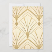 Geometrisch Goud Gatsby Bruiloft Kaart (Achterkant)