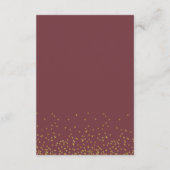 Geometrisch Goud Glitter Bloemen Bruiloft Receptie Informatiekaartje (Achterkant)