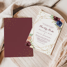 Geometrisch goud Glitter Floral Nuestra Boda Weddi