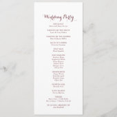 Geometrisch Goud Glitter Kalligrafie Huwelijksprog Programmakaart (Achterkant)