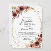 Geometrisch goud Glitter Spaans Vrijgezellenfeest Kaart (Voorkant)