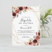 Geometrisch goud Glitter Spaans Vrijgezellenfeest Kaart (Staand voorkant)