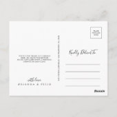 Geometrisch goud Glitter Spring Floral Dank u Briefkaart (Achterkant)