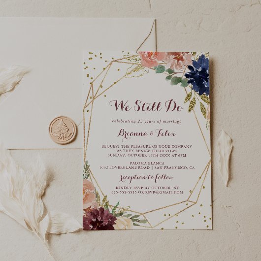 Geometrisch goud glitter We doen nog steeds geloft Kaart