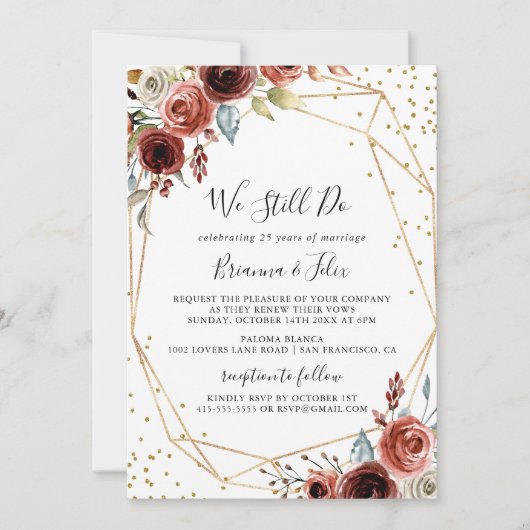 Geometrisch goud glitter We doen nog steeds geloft Kaart (Voorkant)