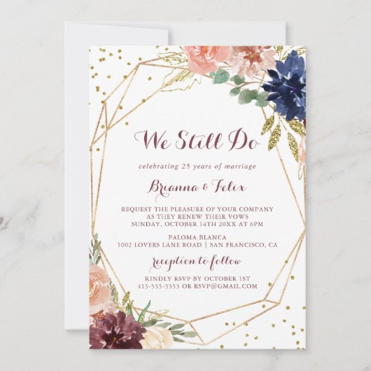 Geometrisch goud glitter We doen nog steeds geloft Kaart (Voorkant)