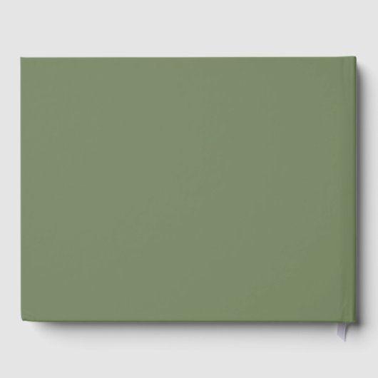 Geometrisch goud groen herfst bruiloft gastenboek (Achterkant)