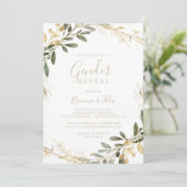 Geometrisch Goud Groen Herfst Geslacht Onthullen P Kaart (Staand voorkant)