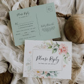 Geometrisch Goud Groen Menu Keuze RSVP Briefkaart