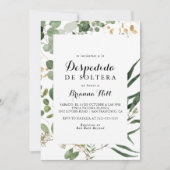 Geometrisch Goud Groen Spaans Vrijgezellenfeest Kaart (Voorkant)