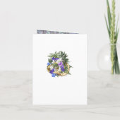 Geometrisch Goud & Jacaranda Bloemen Paar Douche (Achterkant)