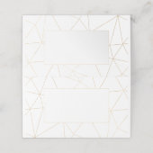 Geometrisch goud lijst gastnaamplaatje plaatskaartje (Buitenkant ongevouwen)