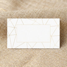 Geometrisch goud lijst gastnaamplaatje