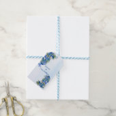 Geometrisch - Goud-marineblauw Label met drijfveer Cadeaulabel (Met Touw)