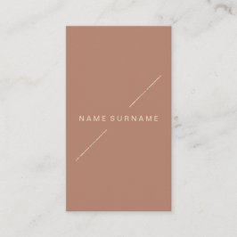 Geometrisch goud Modern minimalistische bruine ver Visitekaartje