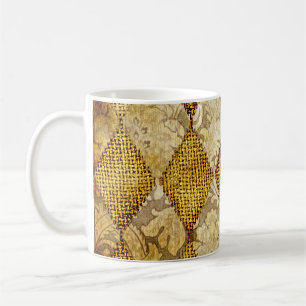 Geometrisch goud: Retro Patroon verfijning. Koffiemok