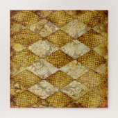 Geometrisch goud: Retro Patroon verfijning. Legpuzzel (Horizontaal)