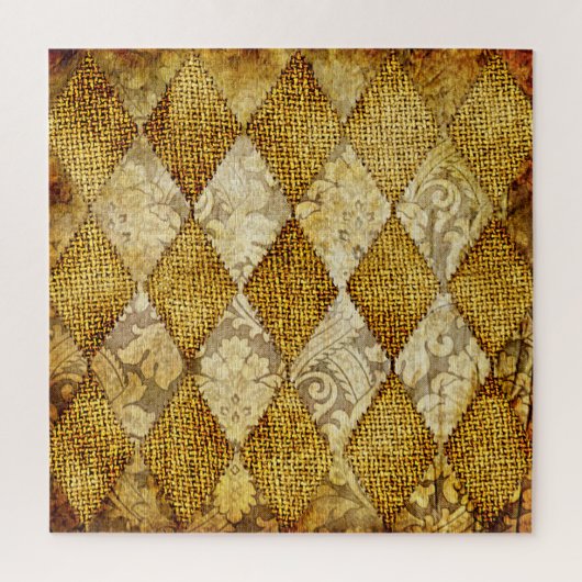Geometrisch goud: Retro Patroon verfijning. Legpuzzel (Verticaal)