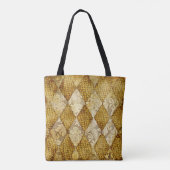 Geometrisch goud: Retro Patroon verfijning. Tote Bag (Achterkant)