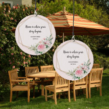 Geometrisch Goud Roze Bloemen Home