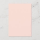 Geometrisch goud roze blush bloemenbruiloft recept informatiekaartje (Achterkant)
