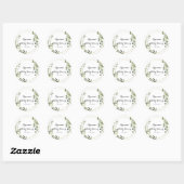 Geometrisch Goud Tropisch Groen Baby shower Favor Ronde Sticker (Vel)