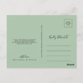 Geometrisch goud Tropisch groen dank u Briefkaart (Achterkant)