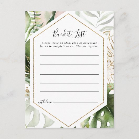 Geometrisch Goud Tropisch groen Emmerlijst Kaarten (Voorkant)