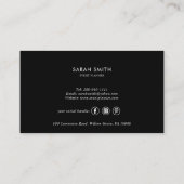 Geometrisch Goud Tropisch Groen Zwart Visitekaartje (Achterkant)