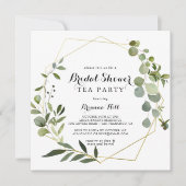 Geometrisch Goud Tropisch Vrijgezellenfeest Tea Pa Kaart (Voorkant)