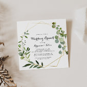 Geometrisch Goud Tropische Kalligrafie Bruiloft Br Kaart