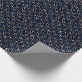  Geometrisch: Goudblauw Abstract Cadeaupapier (Hoek)