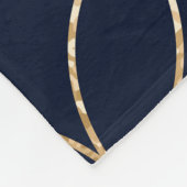  Geometrisch: Goudblauw Abstract Fleece Deken (Hoek)
