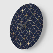 Geometrisch: Goudblauw Abstract Grote Klok (Hoek)
